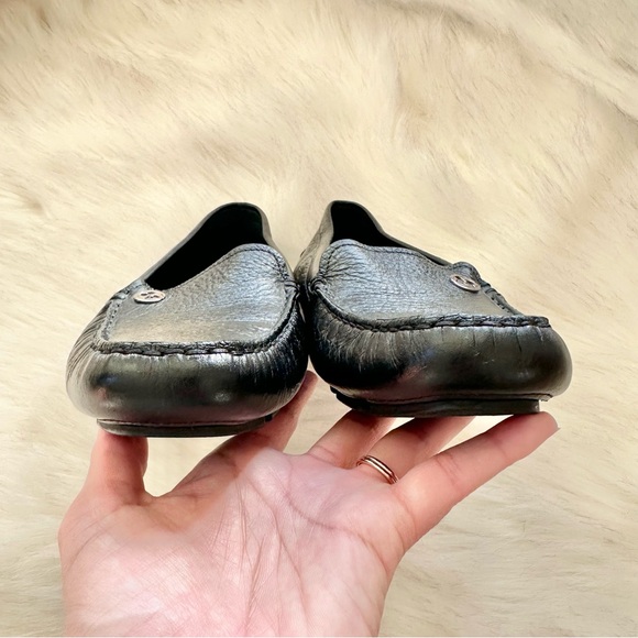 Gucci Women's Qardaha Moc Moc Toe Leather Loafer Leather in Black Size 39 8.5 - Picture 4 of 9